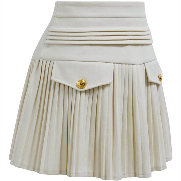 NEW Mini skirt in Ivory, Size L - Picture 4 of 15